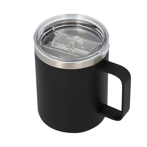 TAZA METALICA CON ASA NEGRO